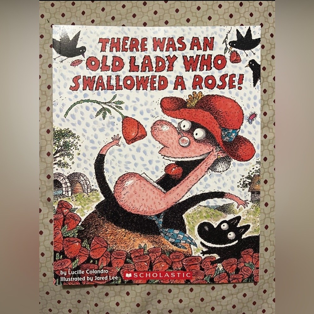 NEW There Was An Old Lady Who Swallowed A Rose Scholastic Valentines Book